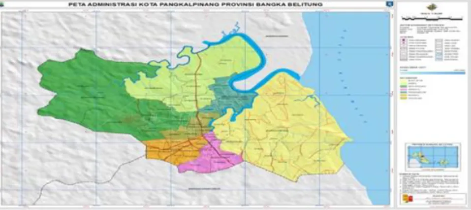 Gambar IV.1. Peta Wilayah Kota Pangkalpinang 