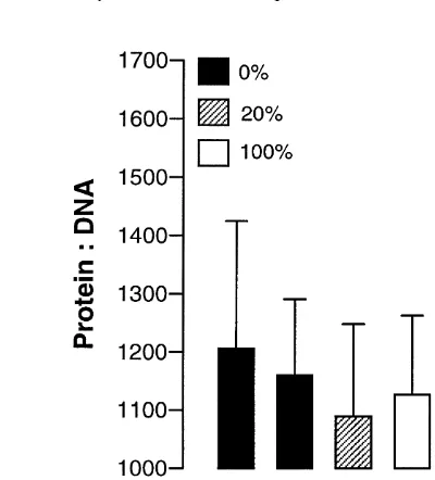 Fig. 6. Effects of food ration and time on the protein:DNA ratio of adult male snow crab