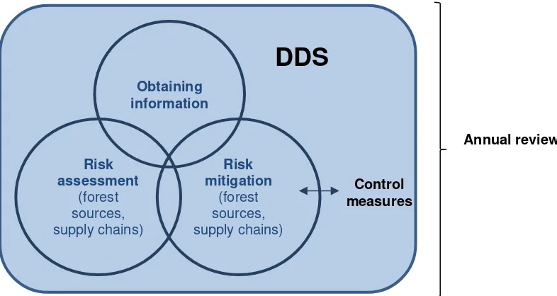 Figure 4. Elements of the due diligence system, and the scope of its verification. 