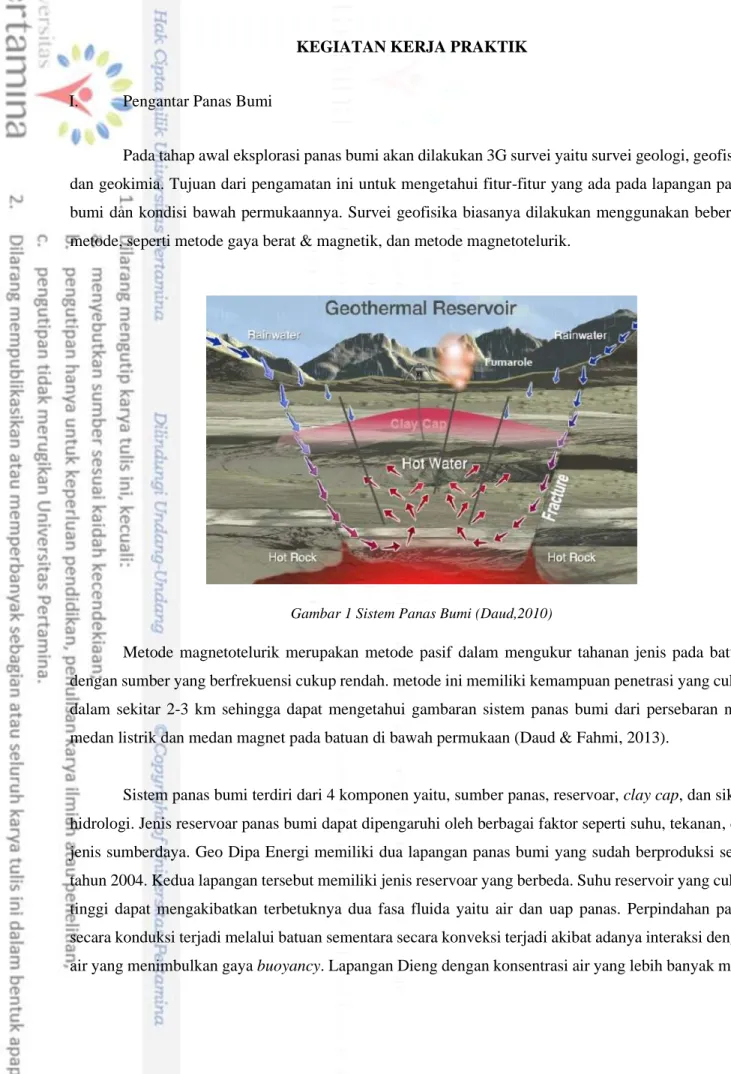 Gambar 1 Sistem Panas Bumi (Daud,2010)