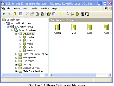 Gambar 1.1 Menu Enterprise Manager