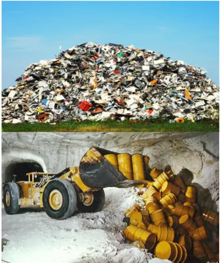 Gambar 1. Tumpukan Sampah dan Limbah Radioaktif