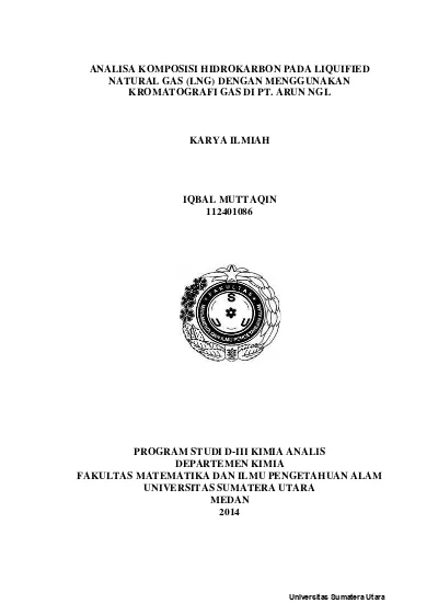 Analisa Komposisi Hidrokarbon Pada Liquified Natural Gas (LNG) dengan ...