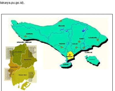 Gambar 1. Peta Wilayah Kota Denpasar. Sumber : www.denpasarkota.go.id, 2013 