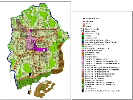 Gambar 7. Peta Tata Ruang Kota Denpasar. 