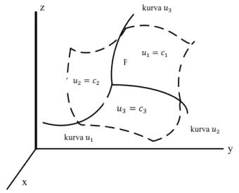 Gambar 2.2 Kurva-kurva dan garis koordinat. (J. D. Anand, 2003) 