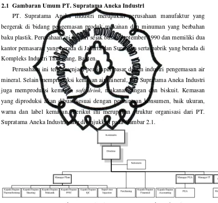 Gambar 2.1 Struktur Organisasi PT. Supratama Aneka Industri 