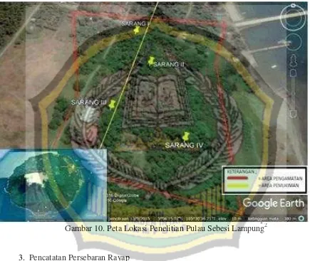 Gambar 10. Peta Lokasi Penelitian Pulau Sebesi Lampung2 