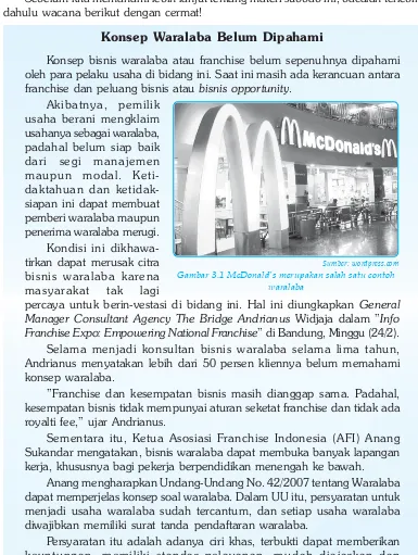 Gambar 3.1 McDonald’s merupakan salah satu contohwaralaba