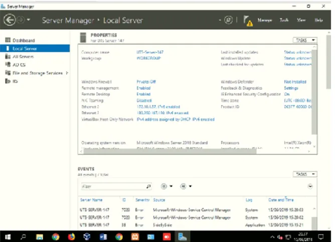 Gambar 6. Dashboard Win Server Manager 