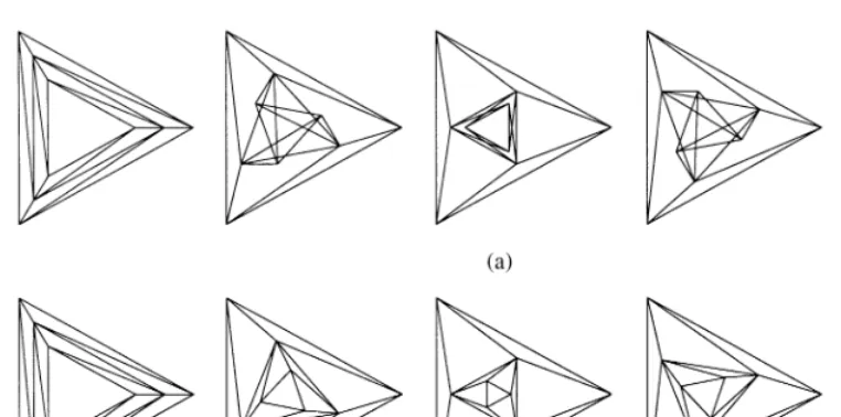 Fig. 3. (a) Linear morph. (b) Convex combination morph.