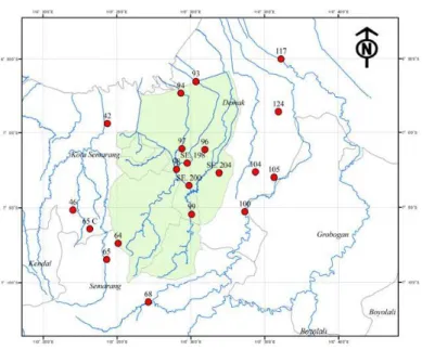 Gambar 4. Stasiun Pos Hujan Pengaruh Aliran Sungai Banjir Kanal Timur 