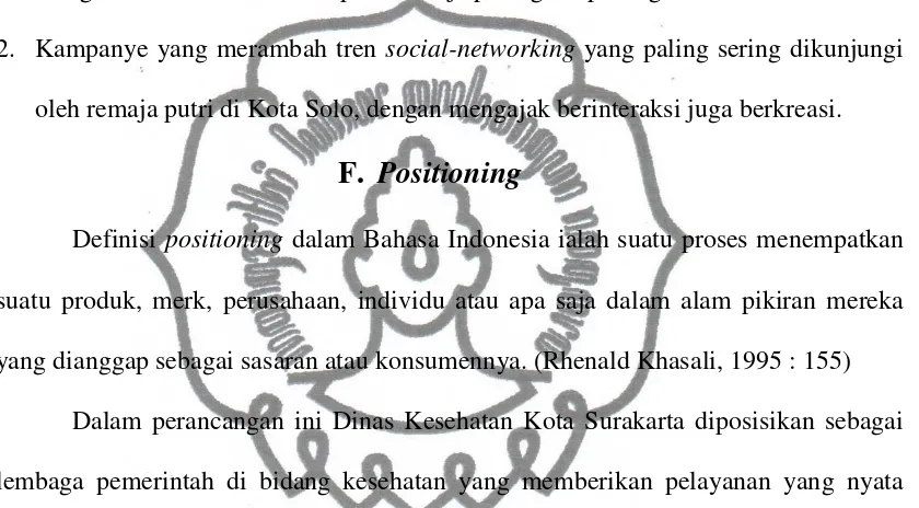 tabel SWOT, perancangan kampanye sosial oleh DKK Surakarta diharapkan bisa 