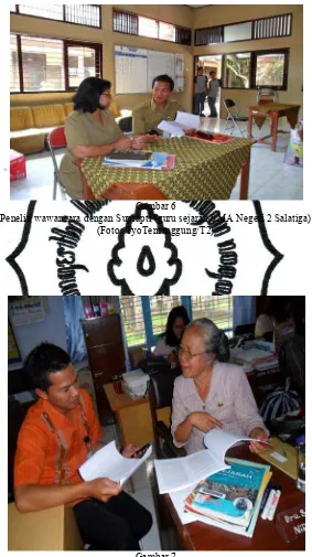 Gambar 6  Peneliti wawancara dengan Suprapti (guru sejarah SMA Negeri 2 Salatiga) 