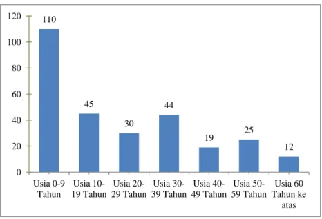 Gambar 4. Persentase jumlah penduduk berdasarkan usia  Aksesibilitas 