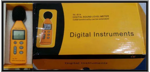 Gambar 3.1 Alat Ukur Sound Level Meter ( SL-814 ) (Sumber : Dokumentasi Pribadi) 
