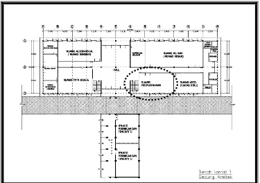 Gambar 3.2 Denah lantai 1 Teknik Arsitektur USU (Sumber : Dokumentasi Pribadi) 