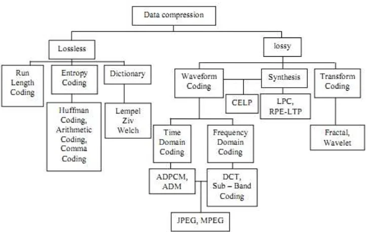 Gambar 2.3. Klasifikasi Teknik Kompresi Data (Fauzi, 2003)