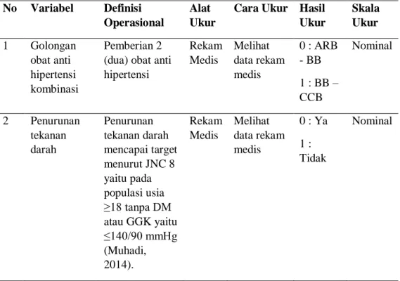 Tabel 1. Definisi Operasional 