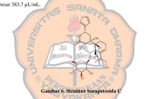 Gambar 6. Struktur borapetosida C 