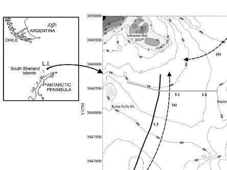 Fig. 1. Location of Livingston Island South Shetland Islands, Antarctica and map of Johnsons Glacier showing the location of the seismic.comparison of sources Fig