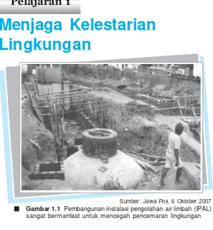 Gambar 1.1  Pembangunan instalasi pengolahan air limbah (IPAL)