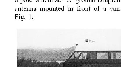 Fig. 1. Finnish National Road AdministrationŽFinnra.GPR survey van with GSSI 500 MHz ground-coupledantenna.