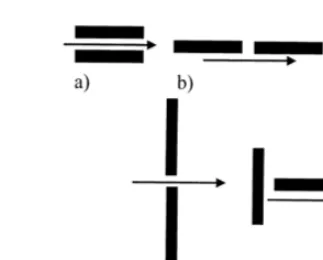 Fig. 8. GPR antenna configurations, a parallel broadside,Ž .Ž .b parallel endfire, c perpendicular broadside, d per-Ž .Ž .pendicular endfire, e cross-polarization.Ž .