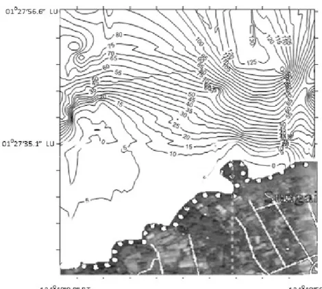 Gambar 3. Pemetaan dasar laut lokasi penelitian  
