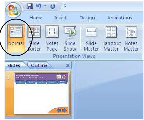 Gambar 1.24. Memilih slide master 