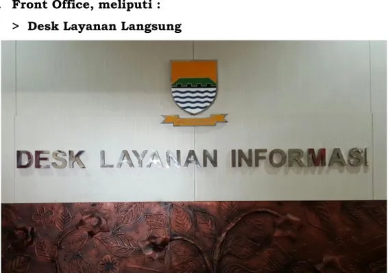 Gambar 1. Desk Layanan Informasi PPID Utama Pemerintah Kota Bandung   di Jl. Wastukancana No