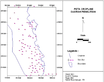 Gambar 4.6.  Peta Cropline Batubara 