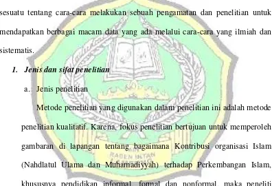 gambaran di lapangan tentang bagaimana Kontribusi organisasi Islam 