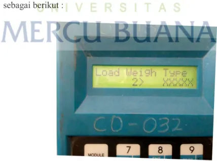 Gambar 3.11 Menu Load Cell pada Drive Test Tools 