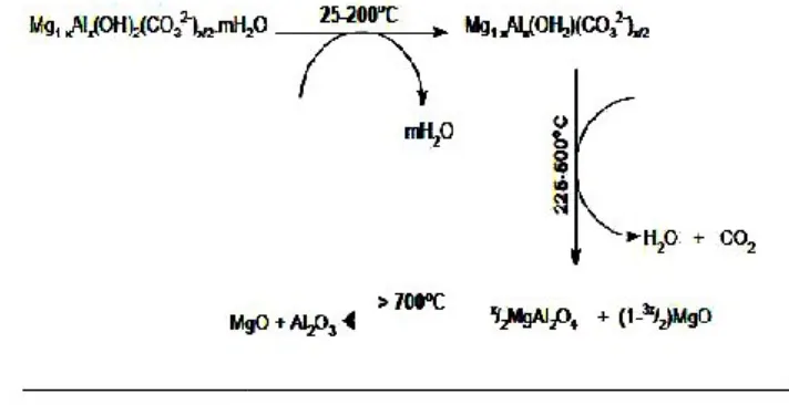 Gambar 8.TGA Mg/Al-hydrotalcite-CO3 (Sharma et al., 2008)., 2008)