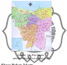 Gambar  3.1  Peta Jakarta 