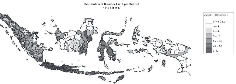Figure 4. distribution of disasters events per district