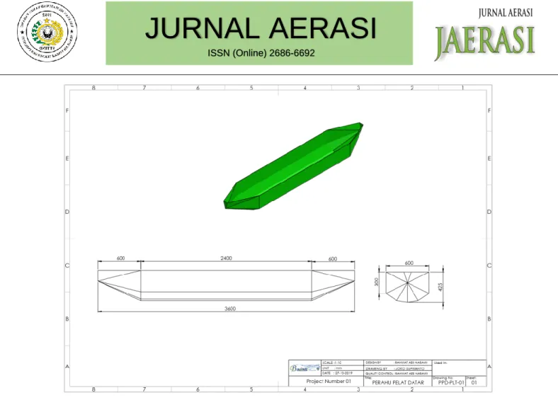 Gambar 1. Desain PPD Lambung Pelat Datar 