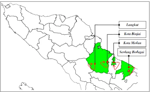 Gambar 4.2.1 Peta Perdagangan Provinsi Sumatera Utara 
