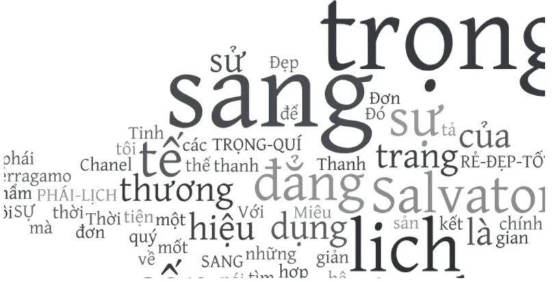 Figure 3.  Examples of word in Vietnamese generated by clouds