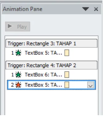 gambar animasi bintang hijau rectangle TAHAP 2 seperti berikut. 
