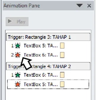 gambar animasi bintang hijau rectangle TAHAP 1 seperti berikut. 