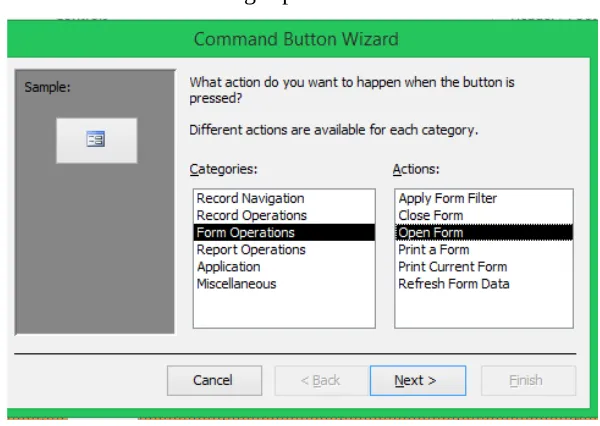 Gambar 4.30 Tampilan Command Button Wizard