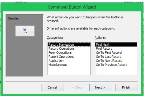 Gambar 4.37 Tampilan Command Button Wizard-Delete