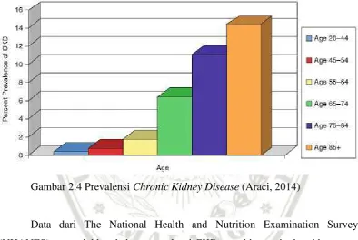 Gambar 2.4 Prevalensi Chronic Kidney Disease (Araci, 2014) 