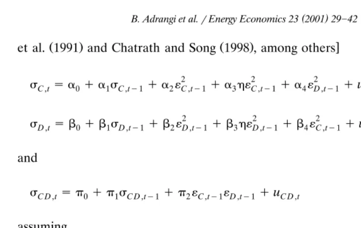 Table 2 reports results from stationarity and cointegration tests. The augmented