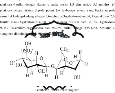 Gambar 2. Struktur κ-Karaginan 