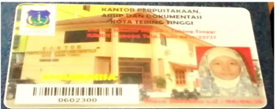 Gambar 3.3 Kartu Anggota Perpustakaan Bagian Belakang 