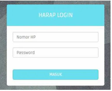 Gambar 7. Halaman form login 