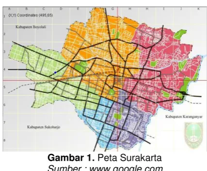 Gambar 1. Peta Surakarta 